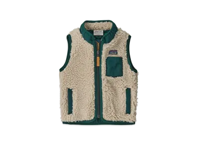 Patagonia Baby Retro-X Vest "Natural w/Cascade Green"