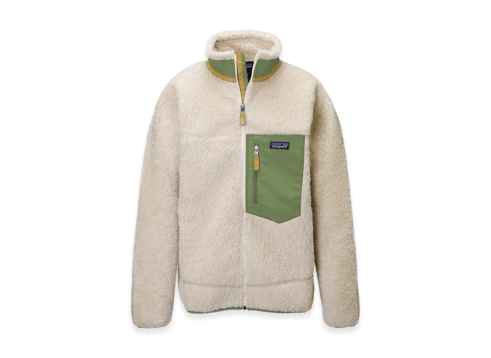 Patagonia Men's Classic Retro X Fleece Jacket "Natural/Green"