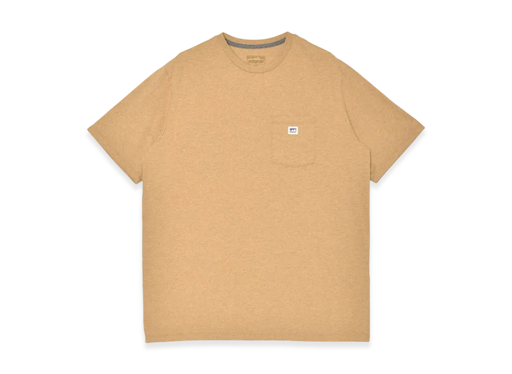 Patagonia Shop Sticker Pocket Responsibili T-Shirt "Talon Gold"
