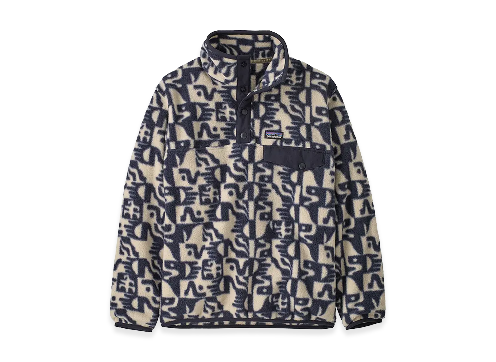 Patagonia Kids Lightweight Synchilla Snap-T Pullover "Mother Tree/Oar Tan"