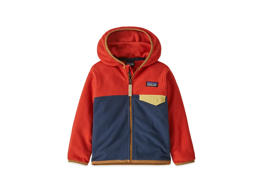 Patagonia Baby Micro D Snap-T Jacket "New Navy w/Madder Red"