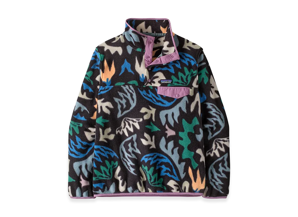 Patagonia Women's Lightweight Synchilla Snap-T Pullover "Kaleido/Black"