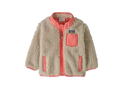 Patagonia Baby Retro-X Jacket "Natural w/Sparkle Pink"
