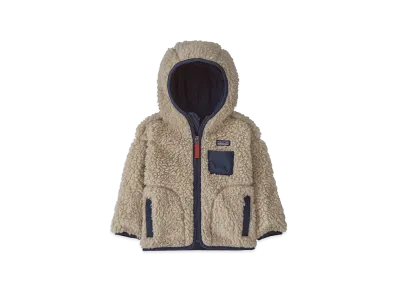 Patagonia Baby Retro-X Hoodie "Natural w/New Navy"