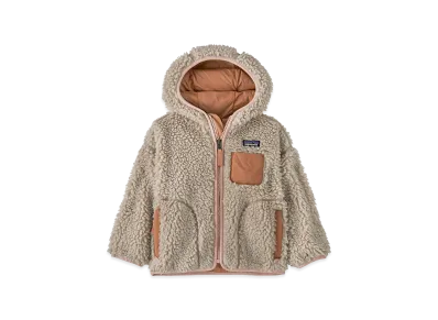 Patagonia Baby Retro-X Hoodie "Natural w/Mallow Pink"