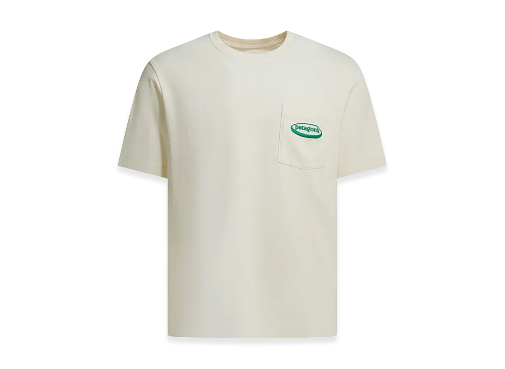 Patagonia "'95 Oval Logo Pocket Tee" Crewneck T-Shirt "White"