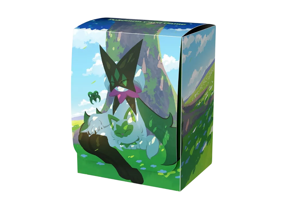 Pokemon Card Game Deck Case Sleeping Sprigatito & Meowscarada