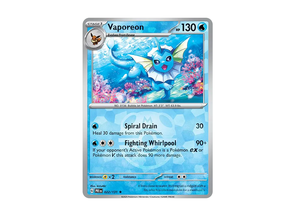 シャワーズ R :マスターボールホロ [PRE EN 022/131]【英語版】(スカーレット&バイオレット「プリズマティックエボリューションズ」)