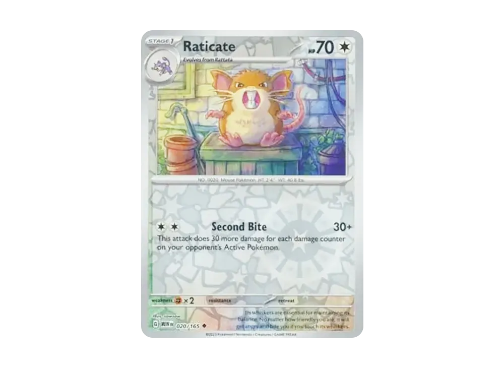 ラッタ U :リバースホロ [MEW EN 020/165]【英語版】(スカーレット&バイオレット「151」)