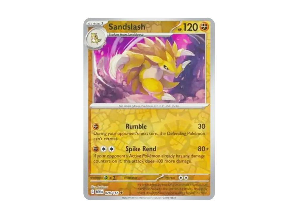 サンドパン U :リバースホロ [MEW EN 028/165]【英語版】(スカーレット&バイオレット「151」)