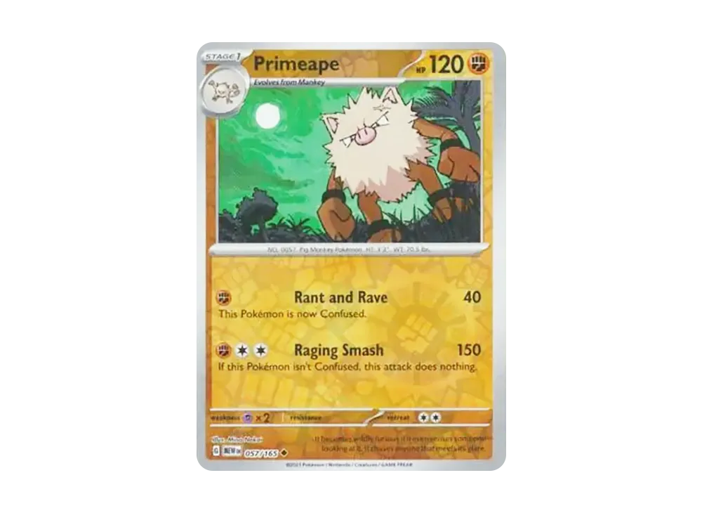 オコリザル U :リバースホロ [MEW EN 057/165]【英語版】(スカーレット&バイオレット「151」)