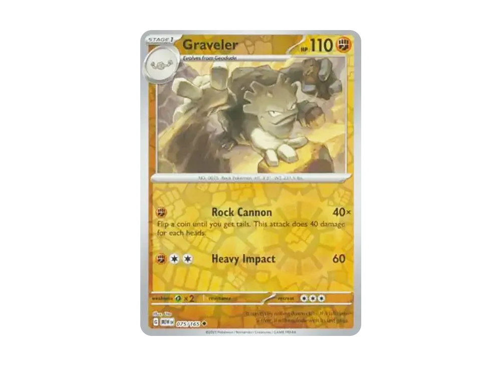 ゴローン U :リバースホロ [MEW EN 075/165]【英語版】(スカーレット&バイオレット「151」)