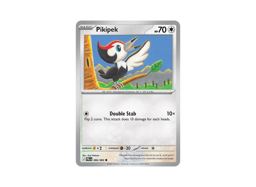 pokemon pikipek card 106/149 Reverse Holo this attack does 10 more damage Pikipek - Pokmon TCG Pocket
