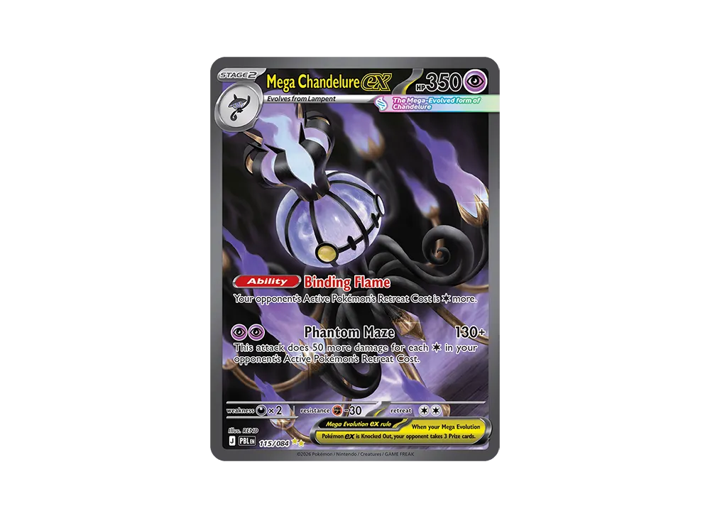 メガシャンデラex SIR [PBL EN 115/084]【英語版】(メガエボリューション「ピッチブラック ブースター ディスプレイボックス」)