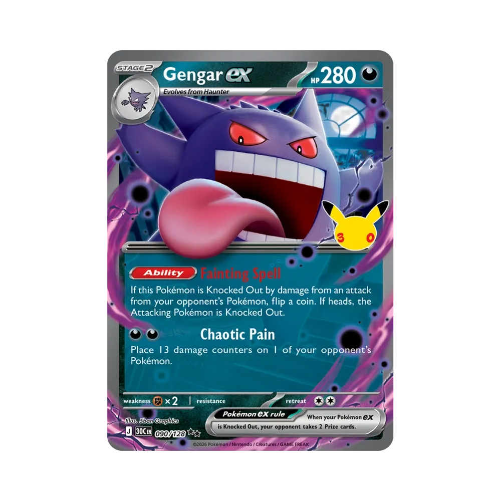 Gengar ex RR [30C EN 090/128][EN](Elite Trainer Box "30th Celebration")