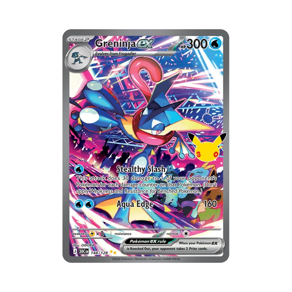 ゲッコウガex SIR [30C EN 148/128]【英語版】(エリートトレーナーボックス「30th CELEBRATION 」)