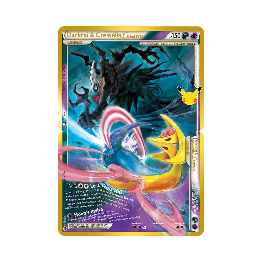 ダークライ&クレセリアLEGEND 2枚セット [99-100/102]【英語版】(エリートトレーナーボックス「30th CELEBRATION 」)