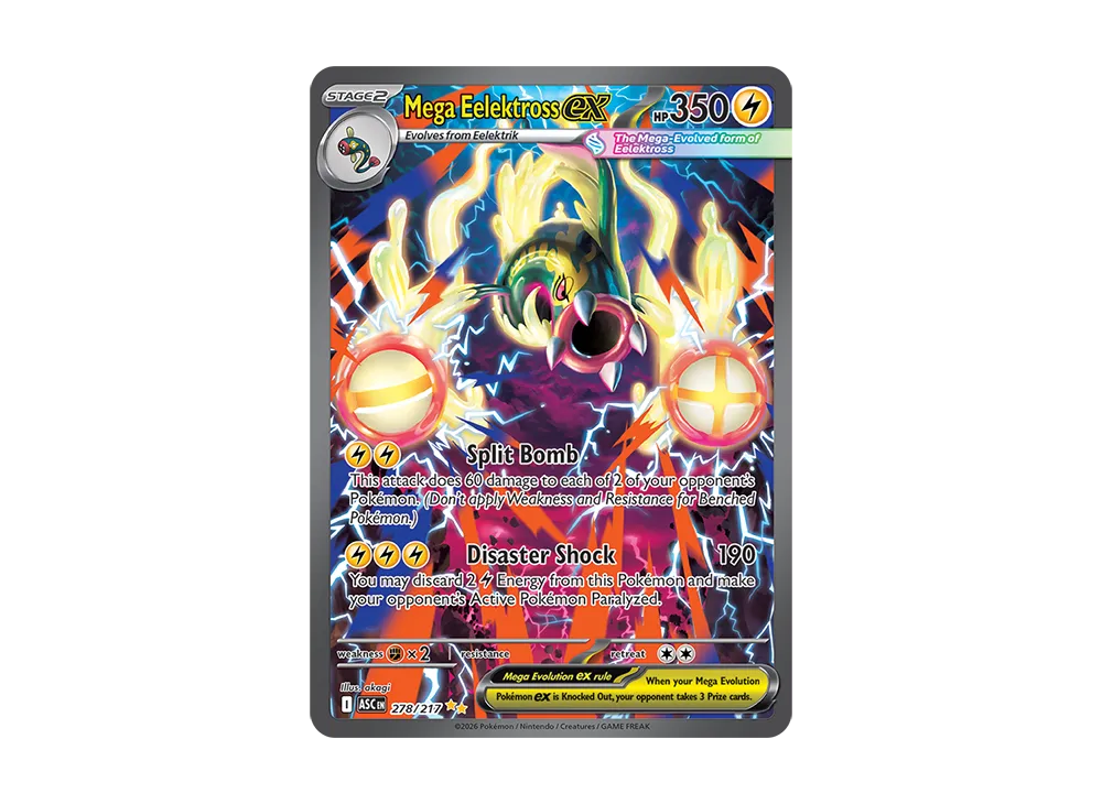メガシビルドンex ★★(MA) Ascended Heroes 266/217 Mega Eelektross ex (Ascended Heroes 61) - Bulbapedia, the