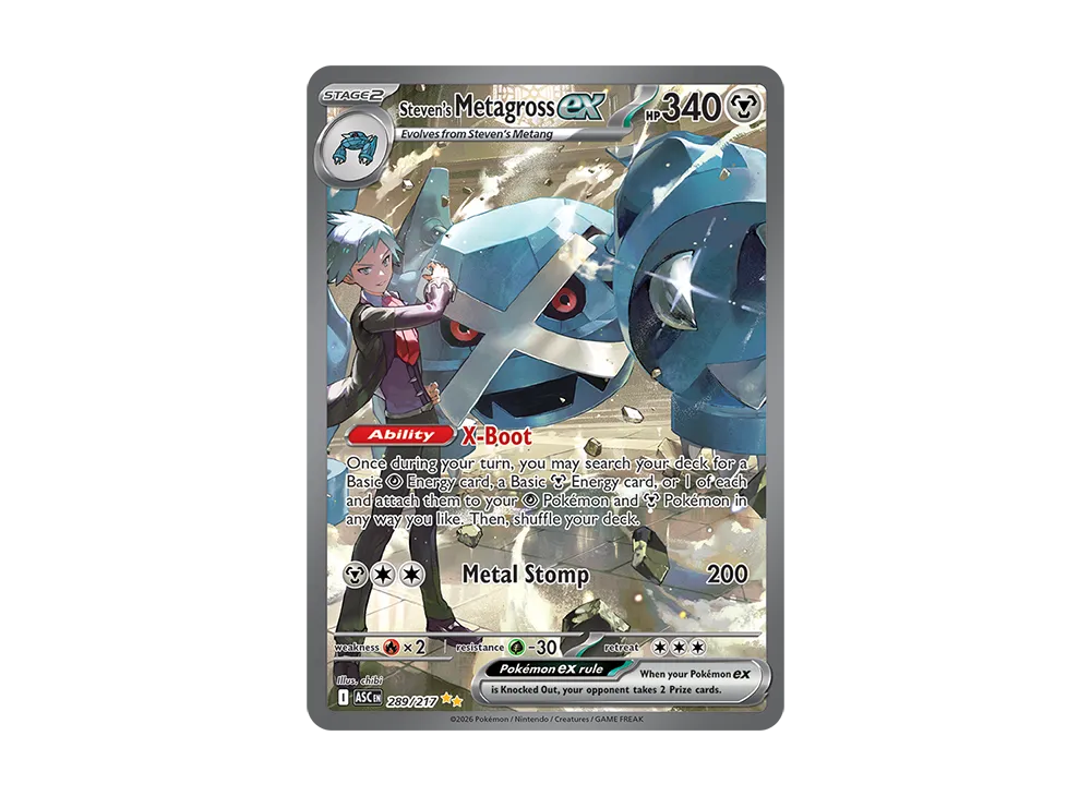 Steven's Metagross ex SIR [ASC 289/217][EN](Mega Evolution "Ascended  Heroes") | SNKRDUNK
