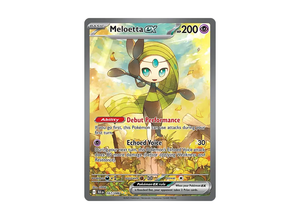 メロエッタex SIR [BLK EN 167/170]【英語版】(スカーレット&バイオレット「ブラックボルト」)