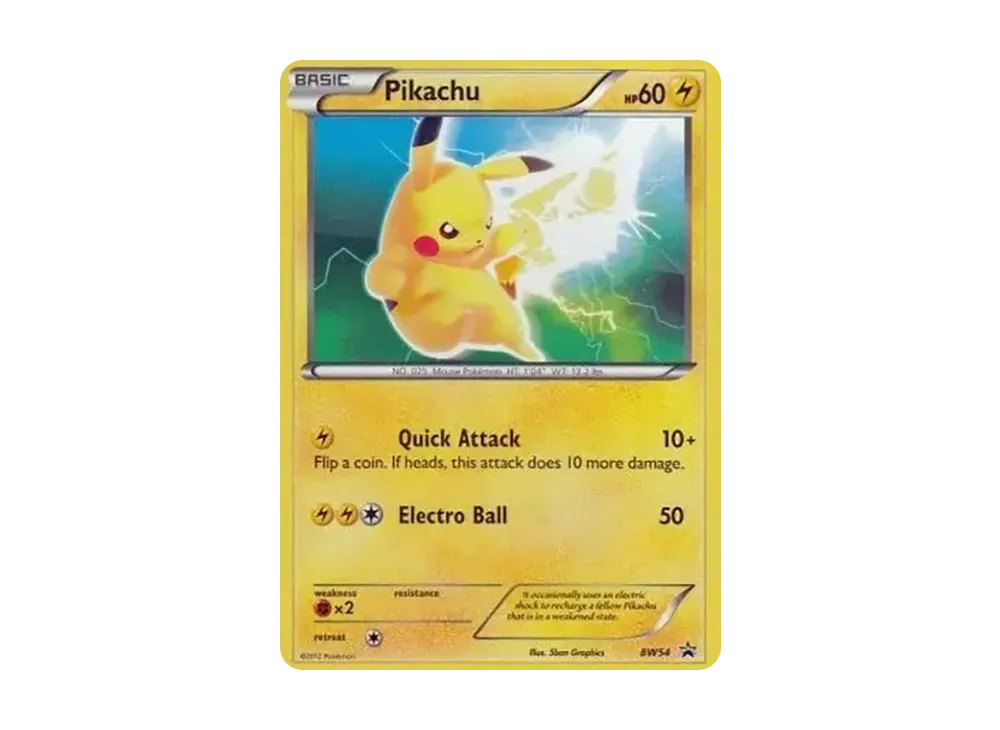 Pikachu P [BW54](Black & White "Promotional Card")