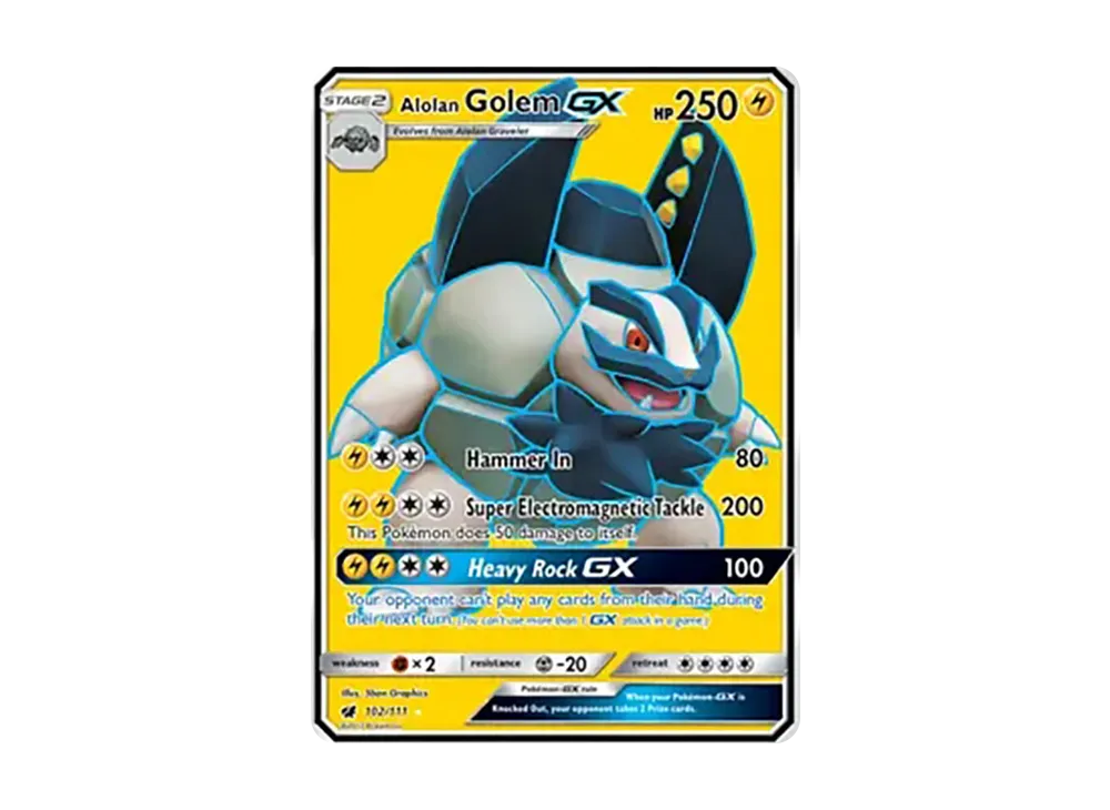 Alolan Golem GX UR [102/111](Sun & Moon "Crimson Invasion")