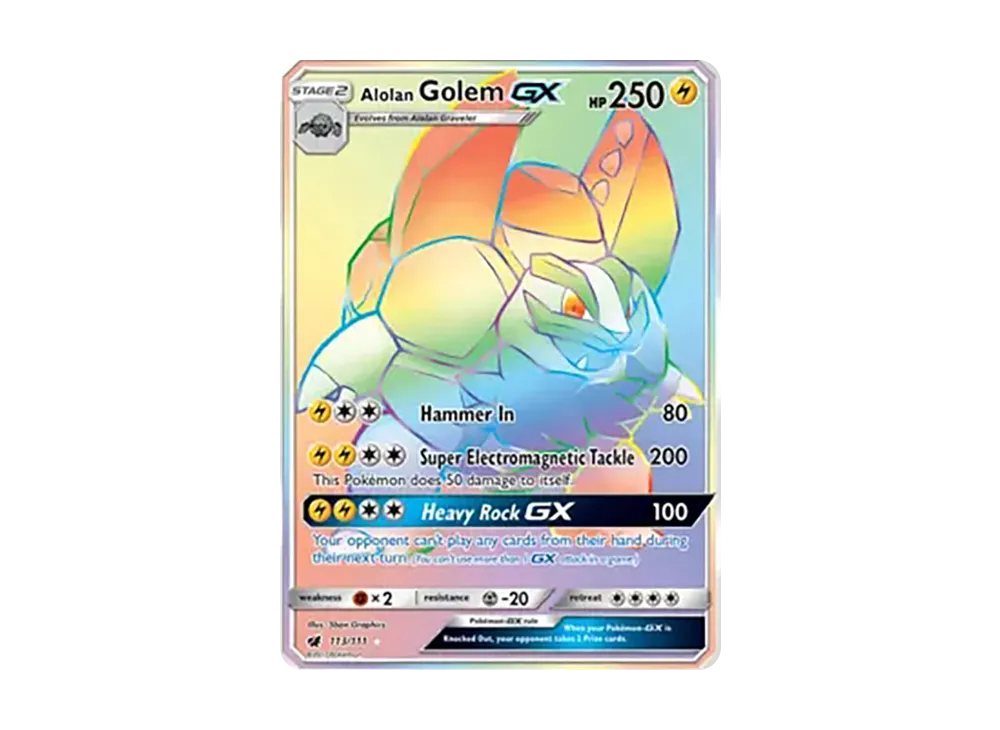 アローラゴローニャGX RR [113/111]【英語版】(サン&ムーン「クリムゾンインベンション」)