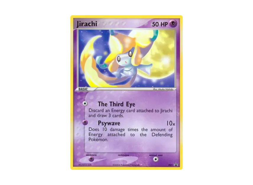jirachi pokemon card ex #119 Bromides Advance Generation 2005 Japanese 20 Retreat Cost Jirachi 8/101 EX Hidden Legends