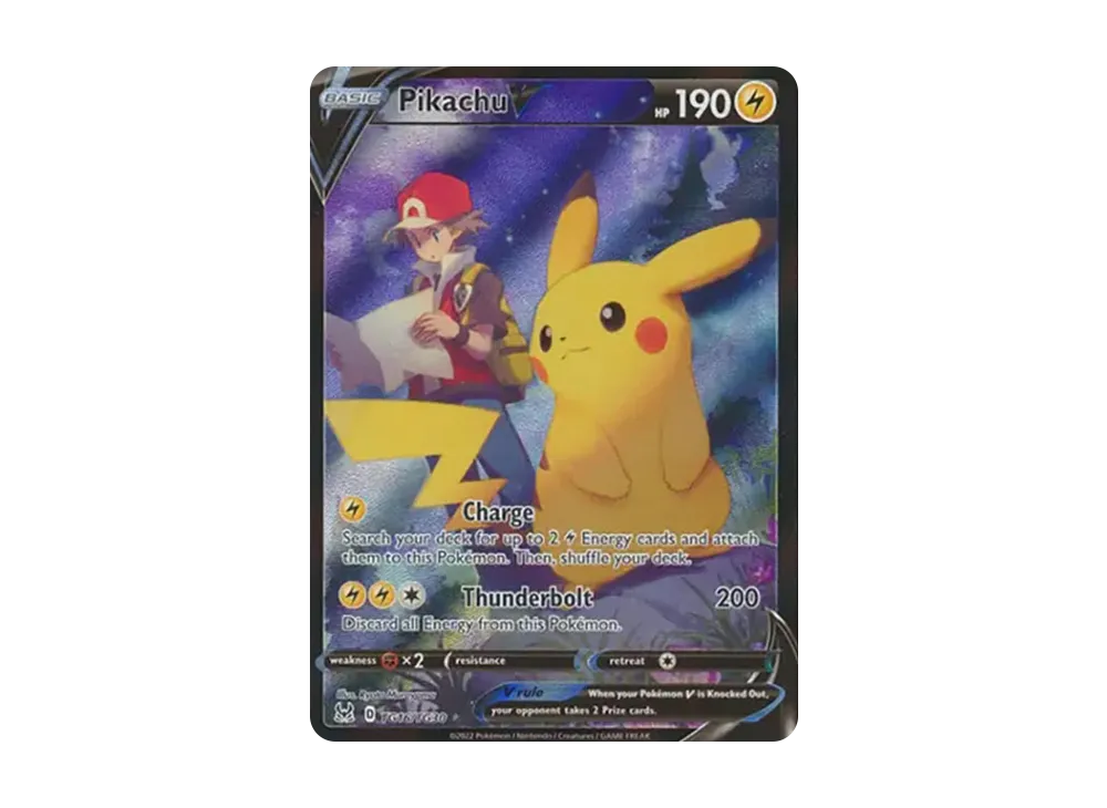 pokemon card tg16 tg30 Pokemon Pikachu Pikachu V TG16/TG30 Lost Origin Extended Art Custom Case