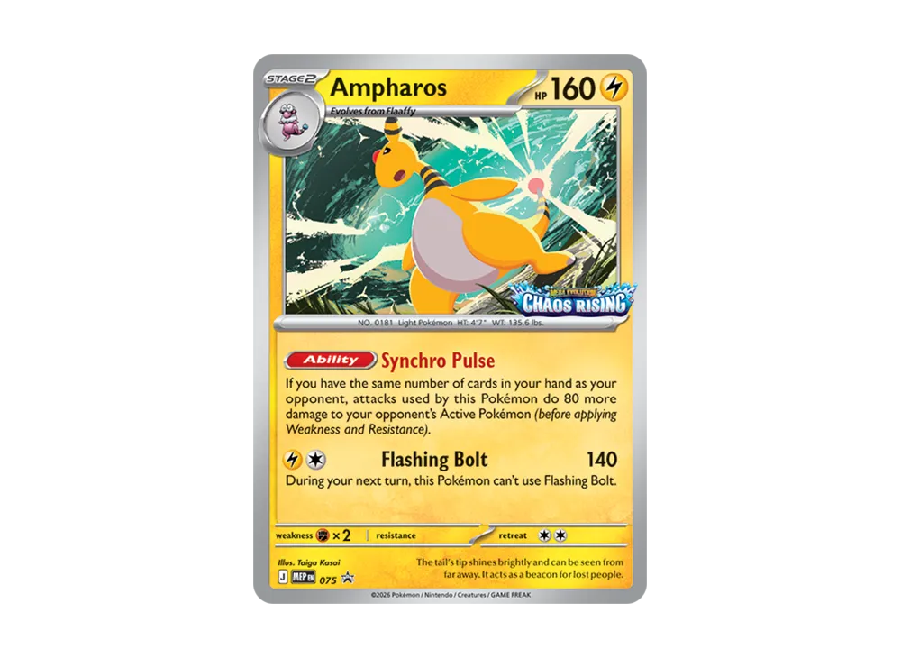 Ampharos PROMO [MEP EN 075][EN](Mega Evolution "Chaos Rising Build & Battle Box")