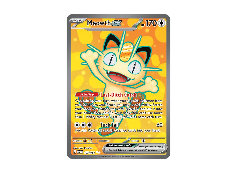 ニャースex UR [POR EN 107/088]【英語版】(メガエボリューション「パーフェクトオーダー ディスプレイボックス」)