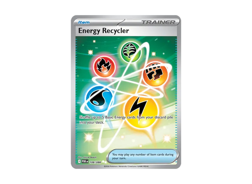 energy recycler pokemon card Energy Recycler 108/088 Me03: Perfect Order Holo for sale online