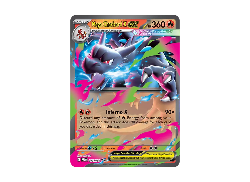Mega Charizard X ex RR [PFL EN 013/094][EN](Mega Evolution "Phantasmal Flames")