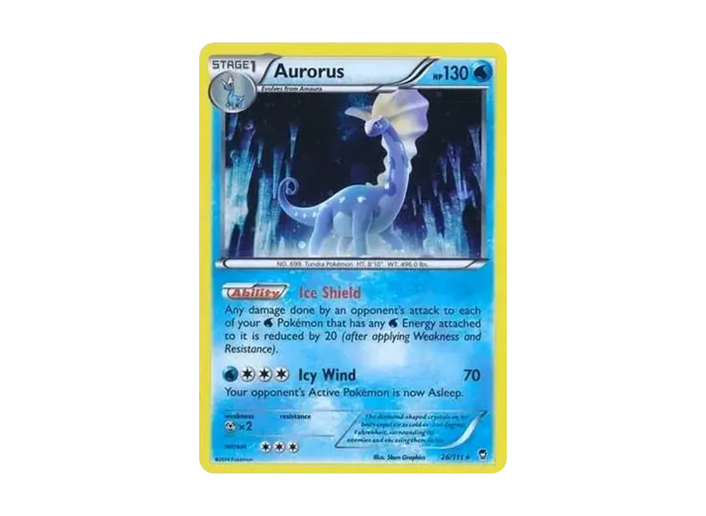 aurorus pokemon cards EX Box Trading Card Game RarityPromo Hit Points180 HP Colorless Carta Pokmon Aurorus 024/088 Tcg
