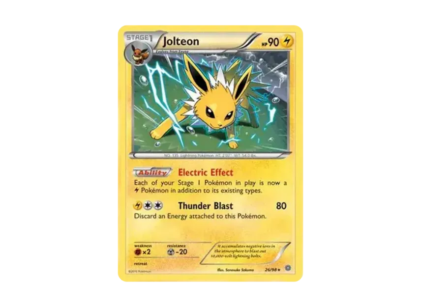 holographic jolteon pokemon card 2025 Prismatic Evolution Poke Ball Reverse Holo #029 P Yamacardo Colorless Artist Jolteon 1999 Jungle #04/64 Unlimited