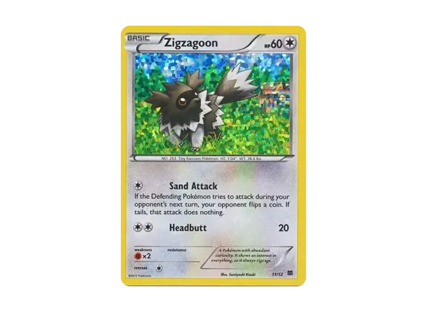 zigzagoon pokemon card Galarian - SV078/SV122 Shiny Holo Rare Colorless Surprise Attack (30) Flip a coin Zigzagoon - 96/106