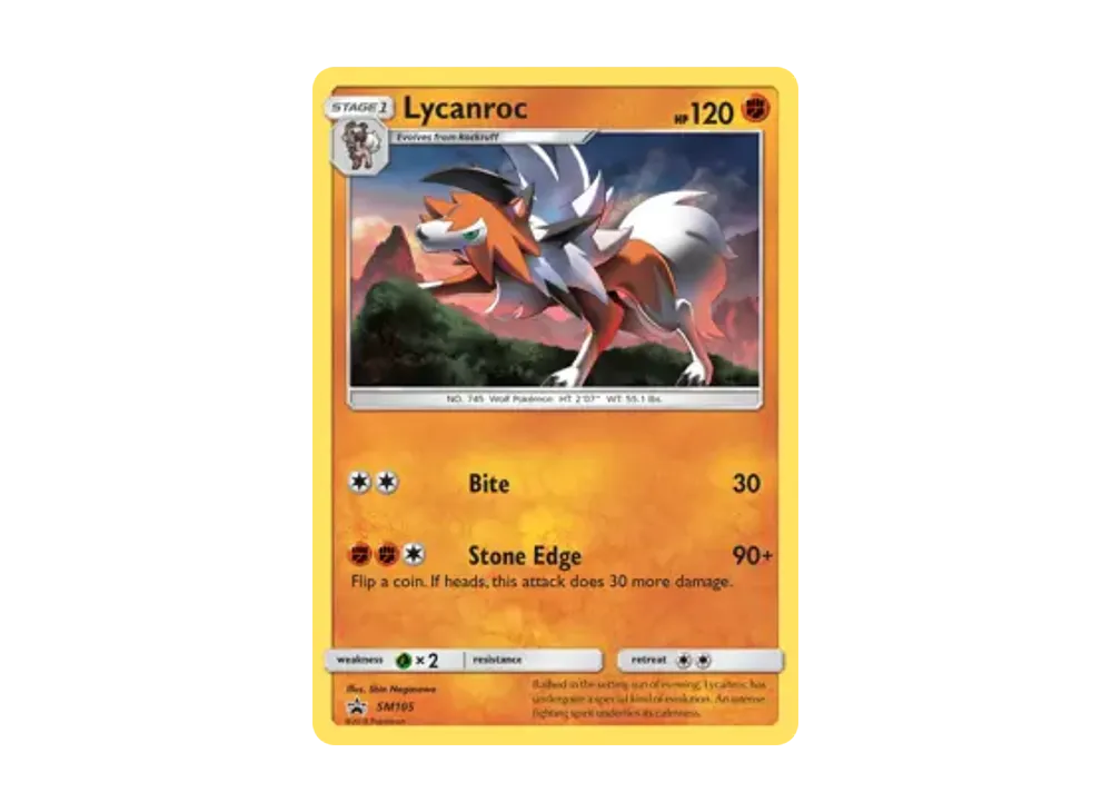 Lycanroc P [SM105](Sun & Moon "Promotional Card") | SNKRDUNK