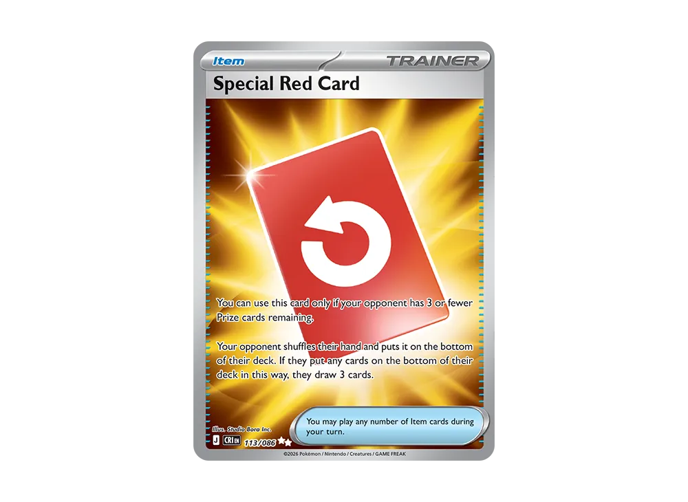 Special Red Card UR [CRI EN 113/086][EN](Mega Evolution "Chaos Rising Booster Display Box")