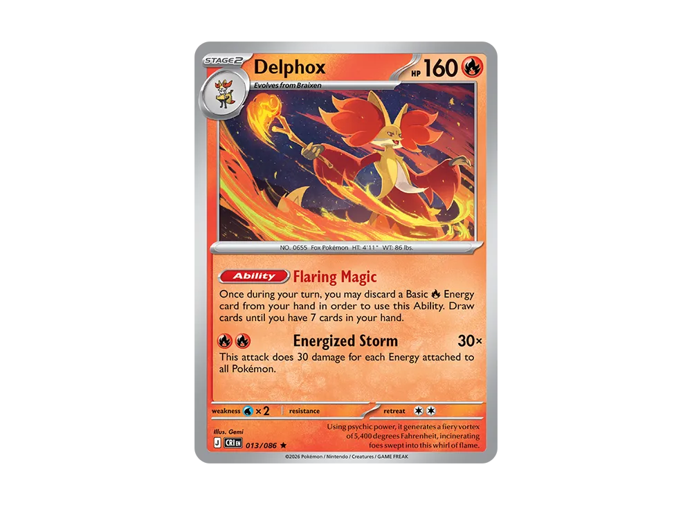 Delphox R [CRI EN 13/086][EN](Mega Evolution "Chaos Rising Booster Display Box")