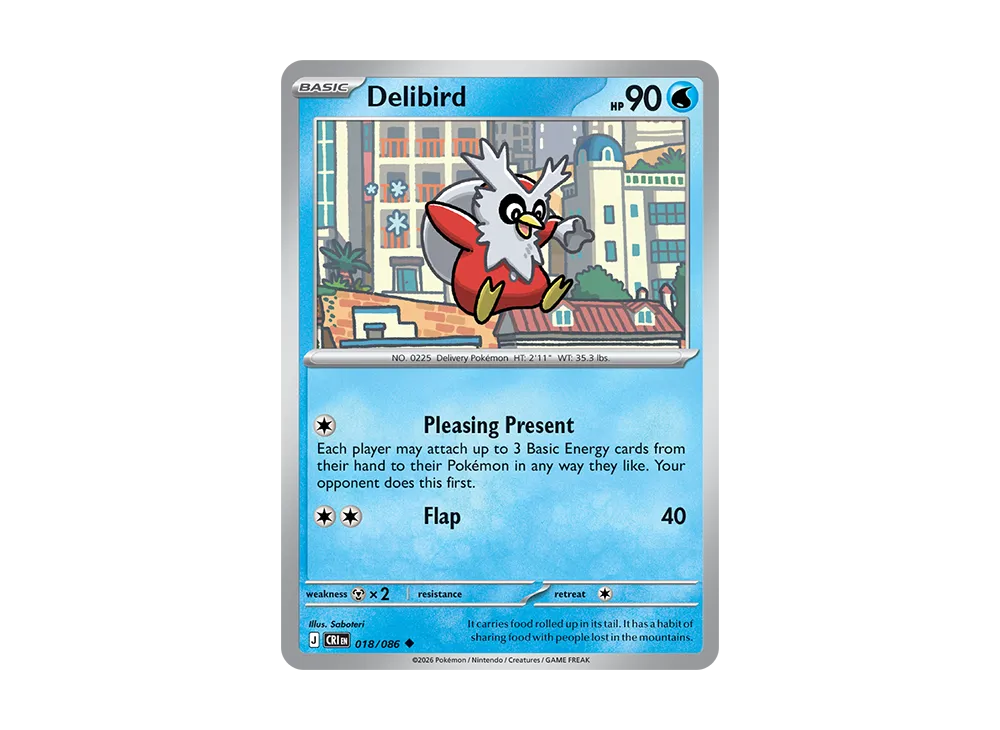 Delibird U [CRI EN 18/086][EN](Mega Evolution "Chaos Rising Booster Display Box")