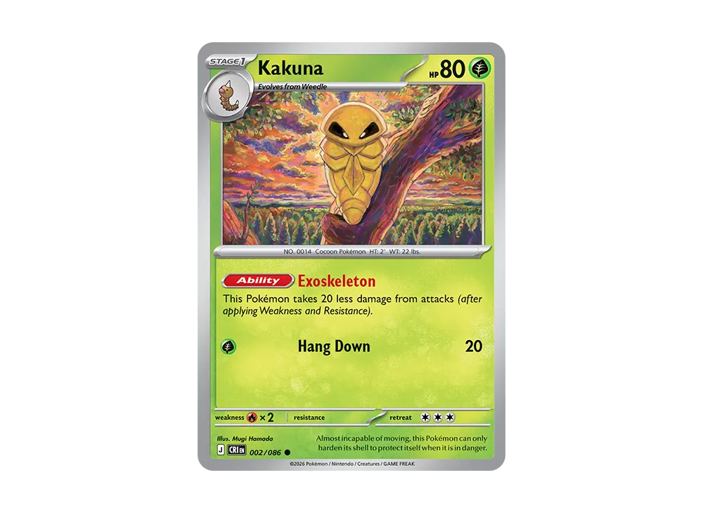 Kakuna C [CRI EN 02/086][EN](Mega Evolution "Chaos Rising Booster Display Box")
