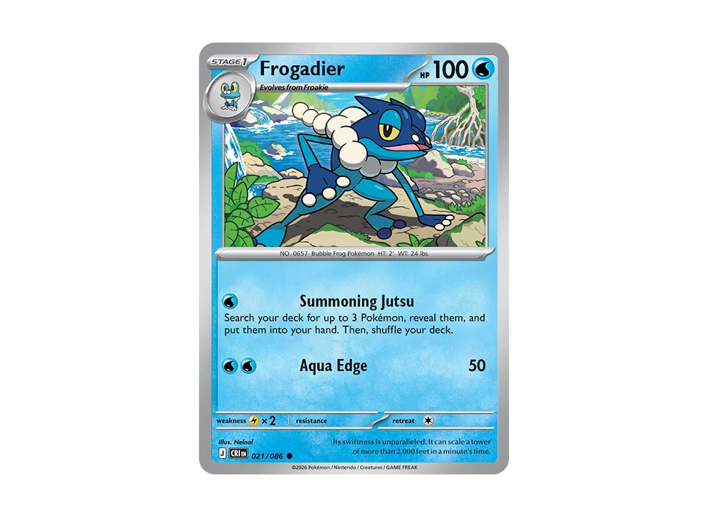Frogadier C [CRI EN 21/086][EN](Mega Evolution "Chaos Rising Booster Display Box")