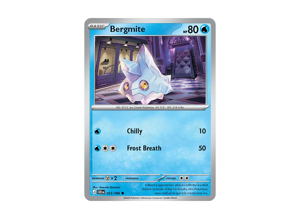 Bergmite C [CRI EN 23/086][EN](Mega Evolution "Chaos Rising Booster Display Box")