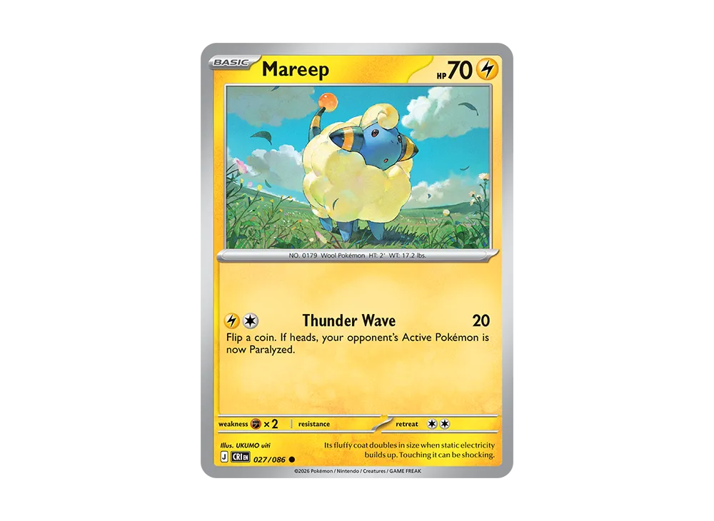 Mareep C [CRI EN 27/086][EN](Mega Evolution "Chaos Rising Booster Display Box")