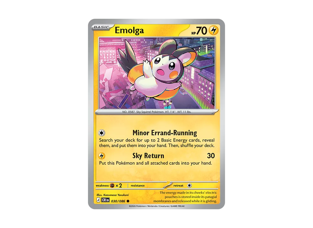 Emolga C [CRI EN 30/086][EN](Mega Evolution "Chaos Rising Booster Display Box")