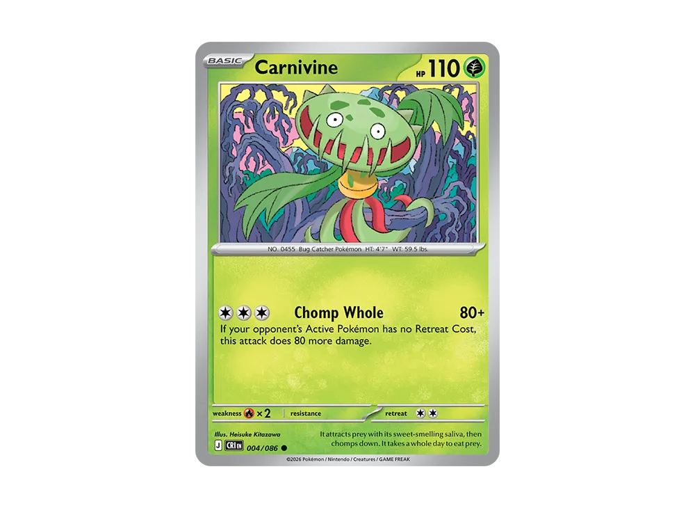 Carnivine C [CRI EN 04/086][EN](Mega Evolution "Chaos Rising Booster Display Box")