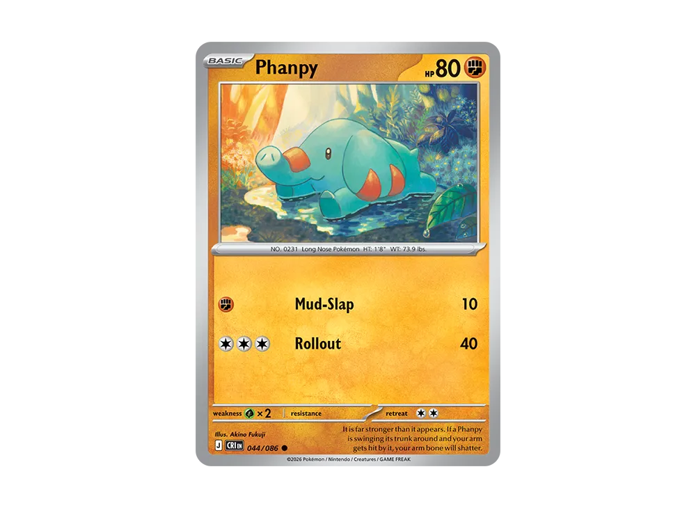 Phanpy C [CRI EN 44/086][EN](Mega Evolution "Chaos Rising Booster Display Box")