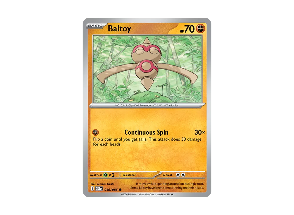 Baltoy C [CRI EN 46/086][EN](Mega Evolution "Chaos Rising Booster Display Box")