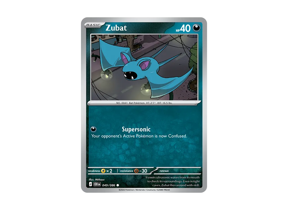 Zubat C [CRI EN 49/086][EN](Mega Evolution "Chaos Rising Booster Display Box")