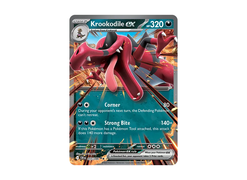 Krookodile RR [CRI EN 55/086][EN](Mega Evolution "Chaos Rising Booster Display Box")